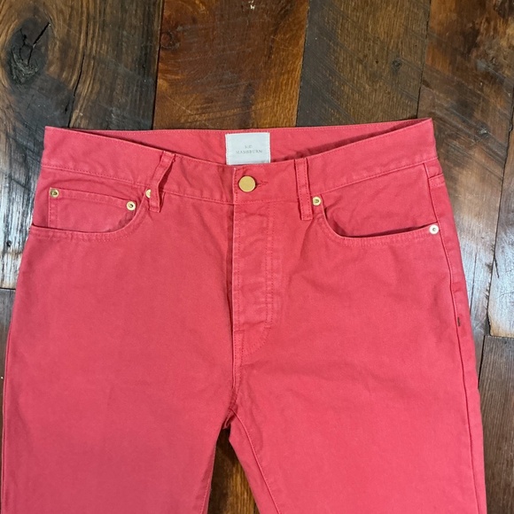 Sid Mashburn Slim Straight 5-Pocket Pants Vermillion Red Canvas 32x30 - Picture 5 of 12